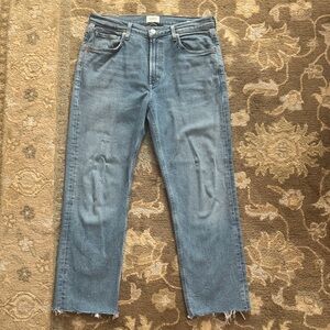 Citizens Of Humanity Light Blue Cropped Jeans